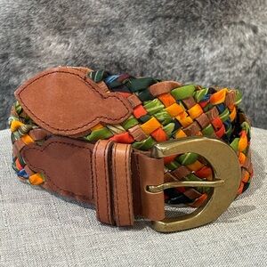 Donna Katz Multicolor Braided Women's Belt